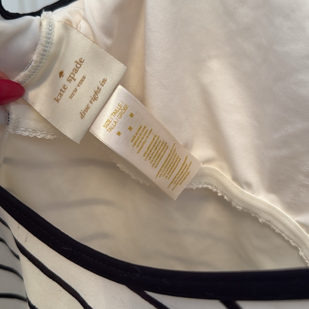 Kate Spade Bathing Beauty Striped One Piece Swimsuit medium - Picture 8 of 13